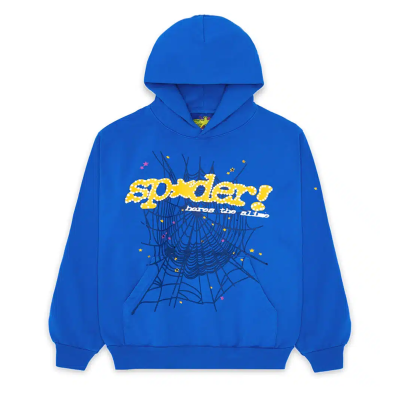 Sp5der TC Hoodie Blue YZ EG911 01