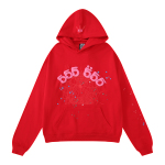 Sp5der Worldwide Red Angel Number 555 Hoodie Red YZ EG922