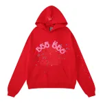 Sp5der Worldwide Red Angel Number 555 Hoodie Red YZ EG922