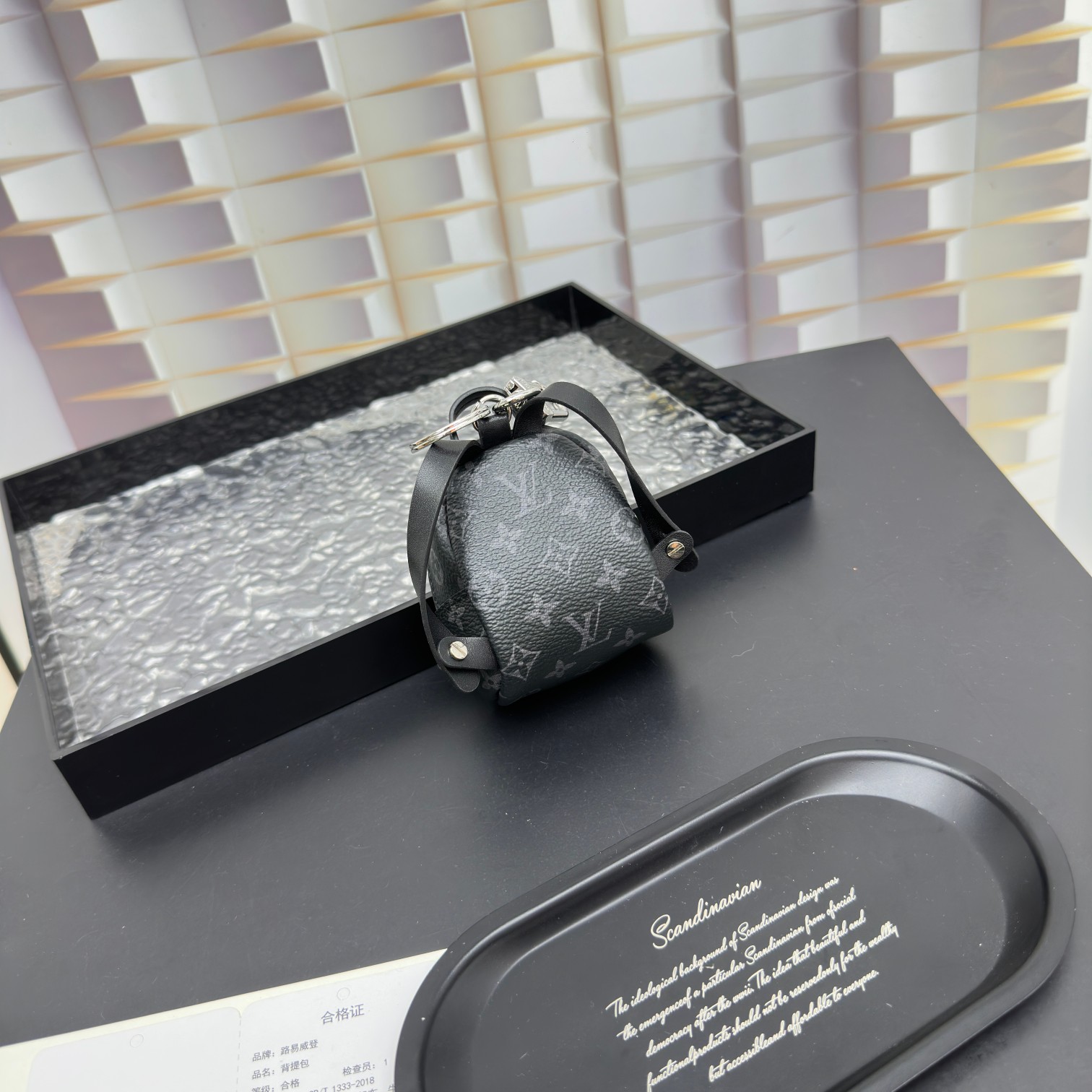 [Add One] Louis Vuitton LV Mini Backpack Keychain Pendant Black CK 250698310