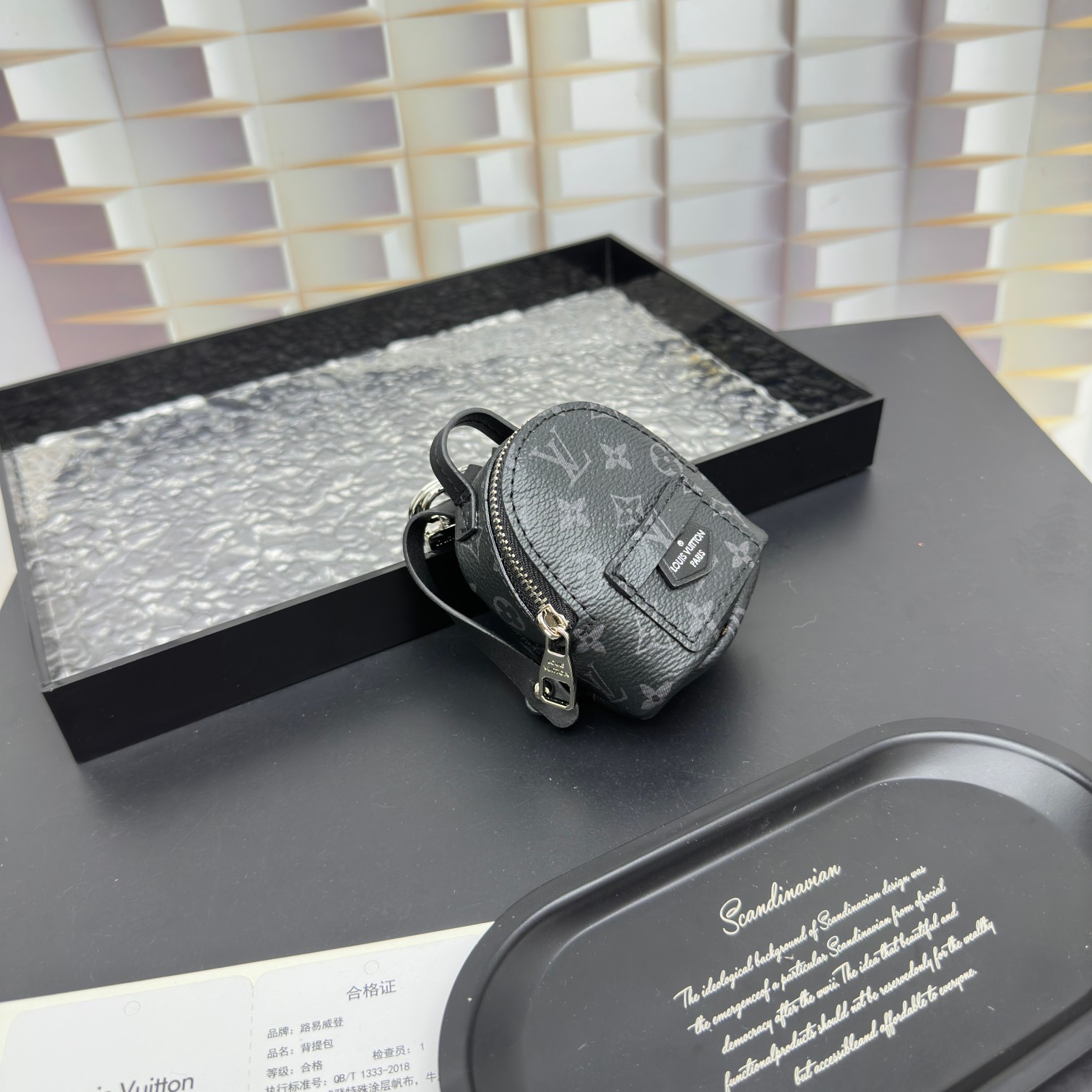 [Add One] Louis Vuitton LV Mini Backpack Keychain Pendant Black CK 250698310