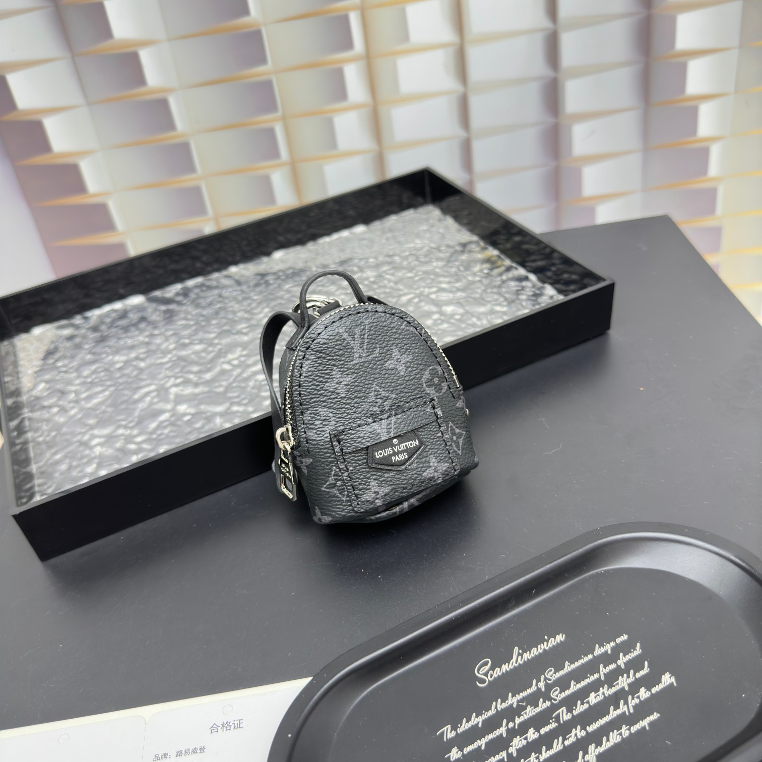 [Add One] Louis Vuitton LV Mini Backpack Keychain Pendant Black CK 250698310