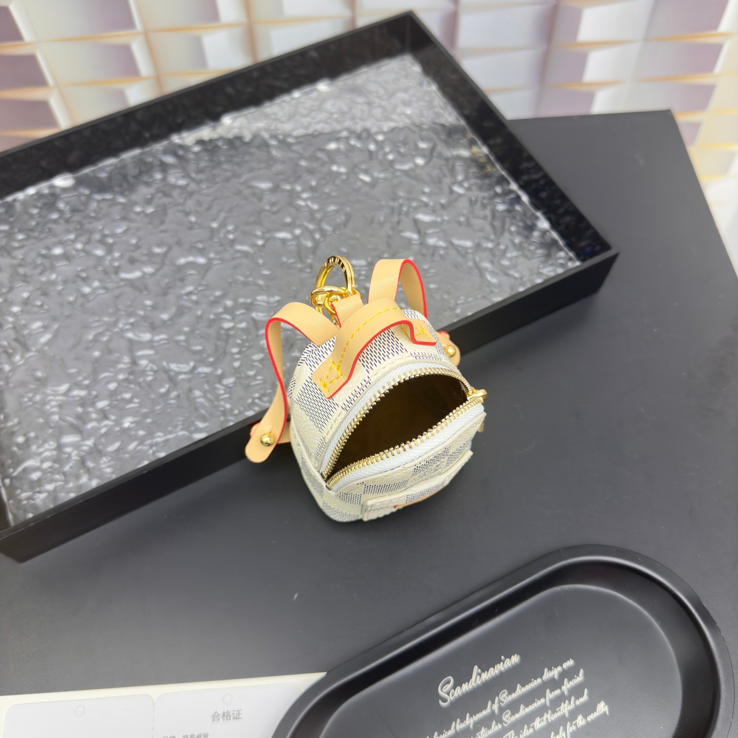 [Add One] Louis Vuitton LV Mini Backpack Keychain Pendant Khaki CK 250698310