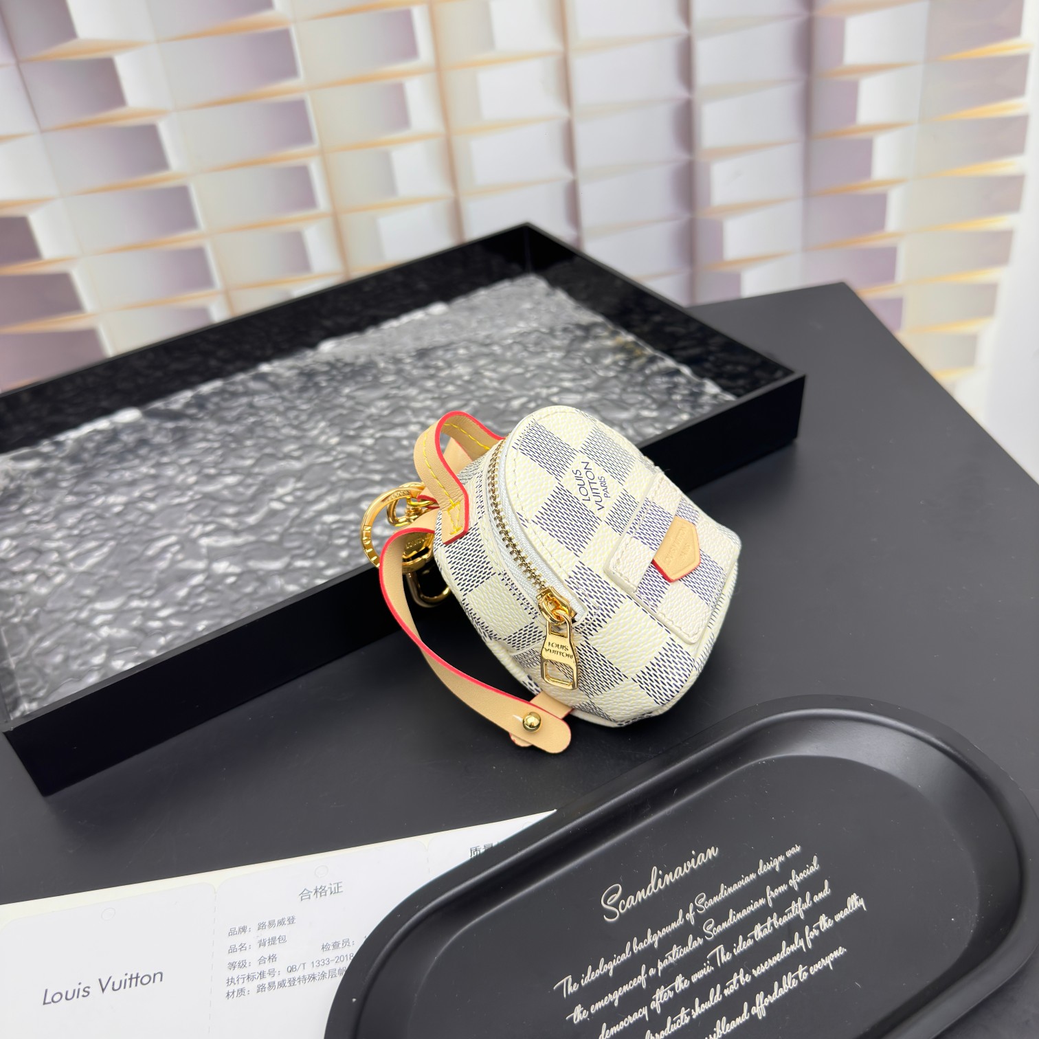 [Add One] Louis Vuitton LV Mini Backpack Keychain Pendant Khaki CK 250698310