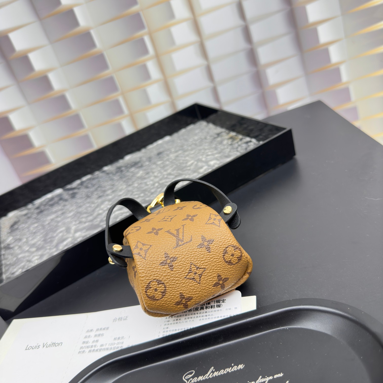 [Add One] Louis Vuitton Party Palm Springs Keychain Monogram Brown CK 250698310