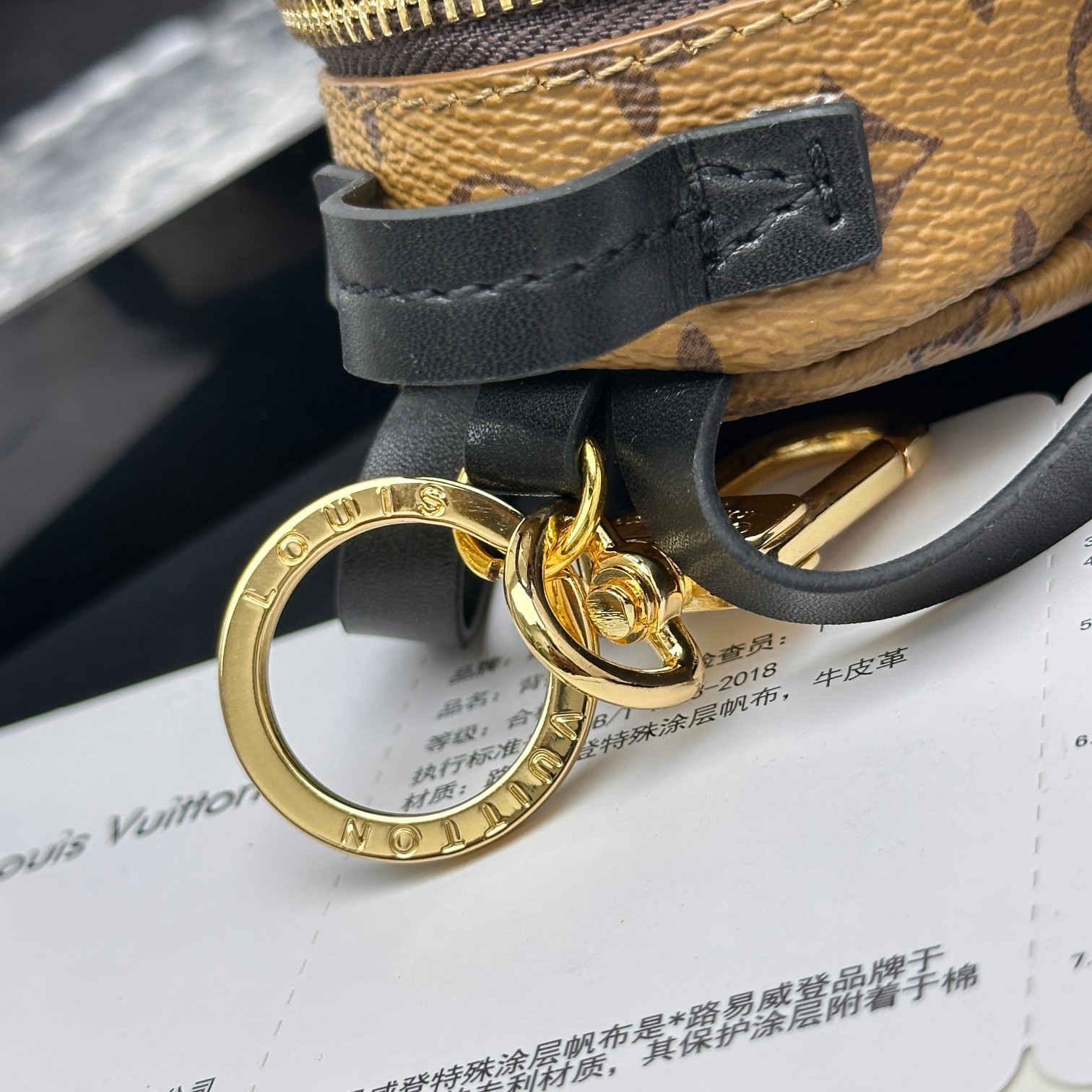 [Add One] Louis Vuitton Party Palm Springs Keychain Monogram Brown CK 250698310