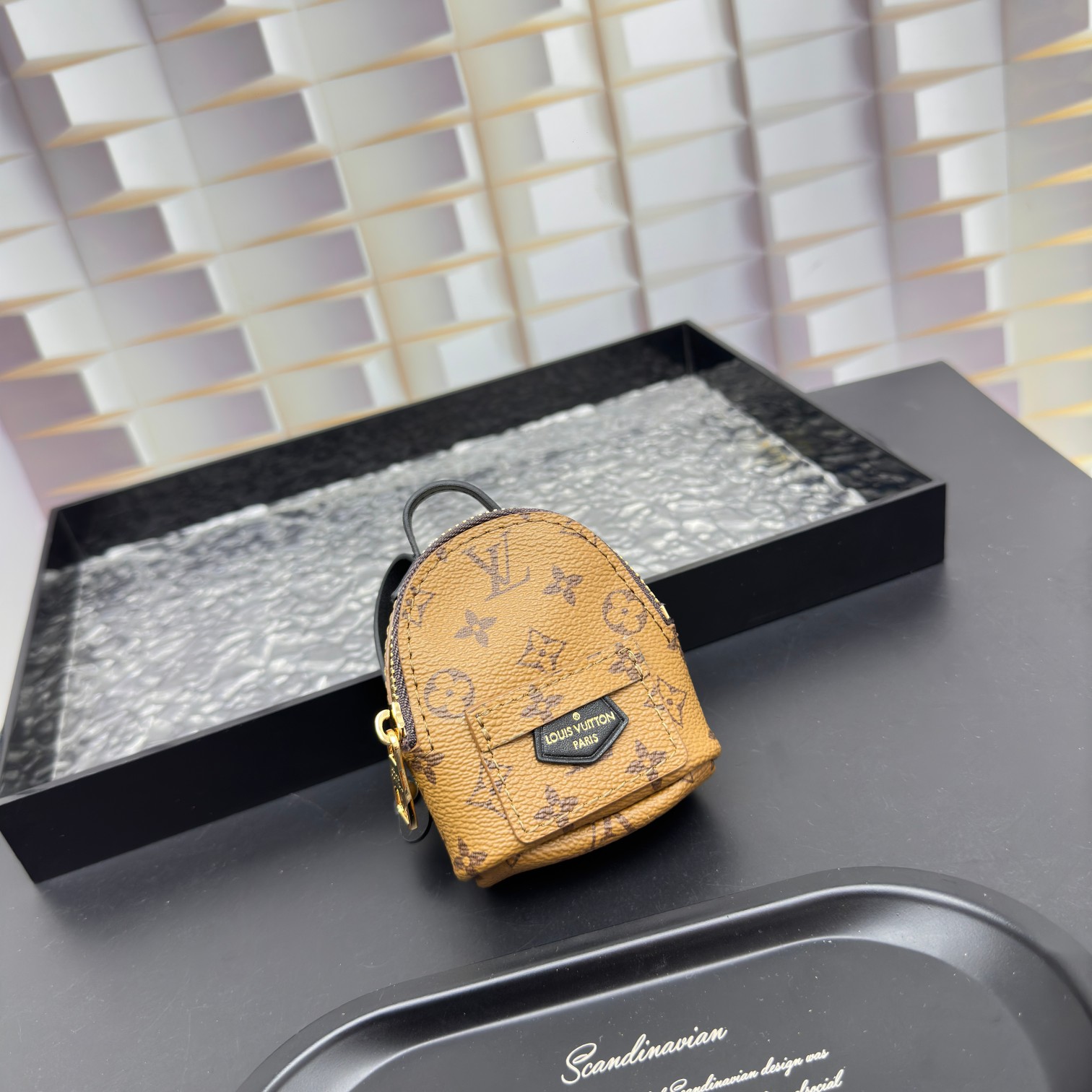 [Add One] Louis Vuitton Party Palm Springs Keychain Monogram Brown CK 250698310