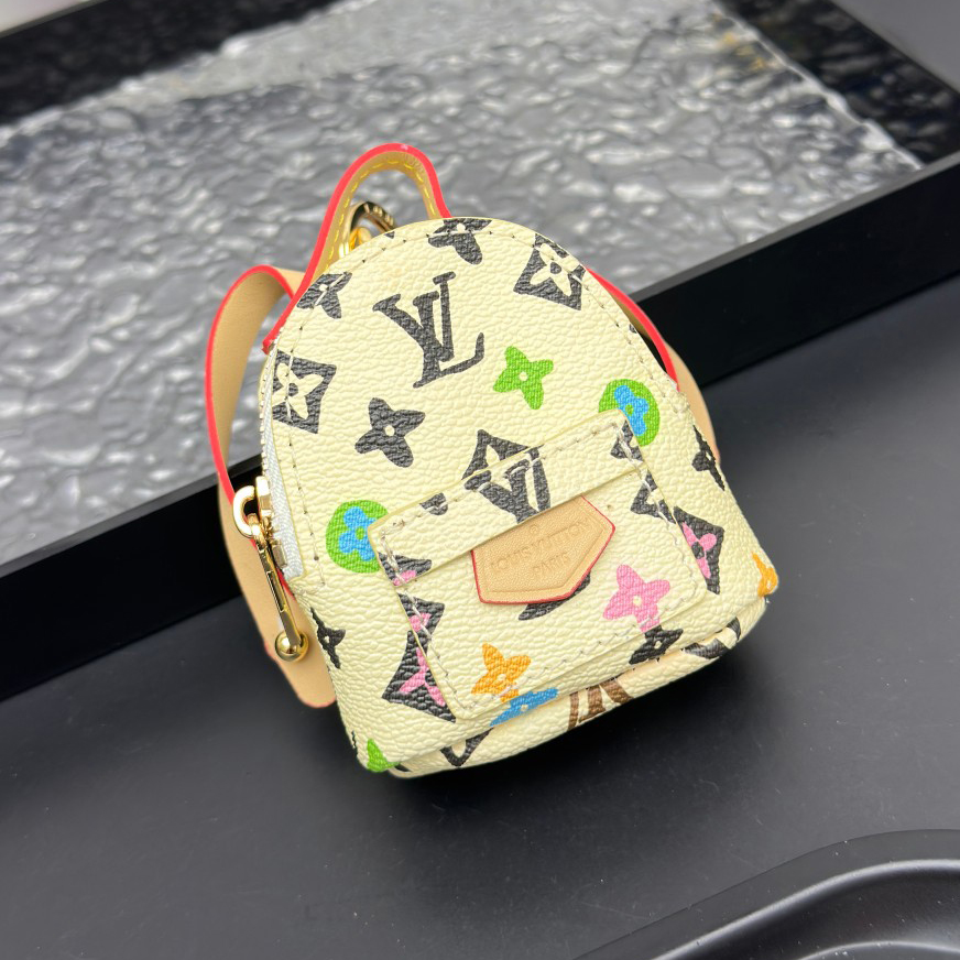 [Add One] Louis Vuitton Party Palm Springs Keychain Monogram Yellow CK 250698310