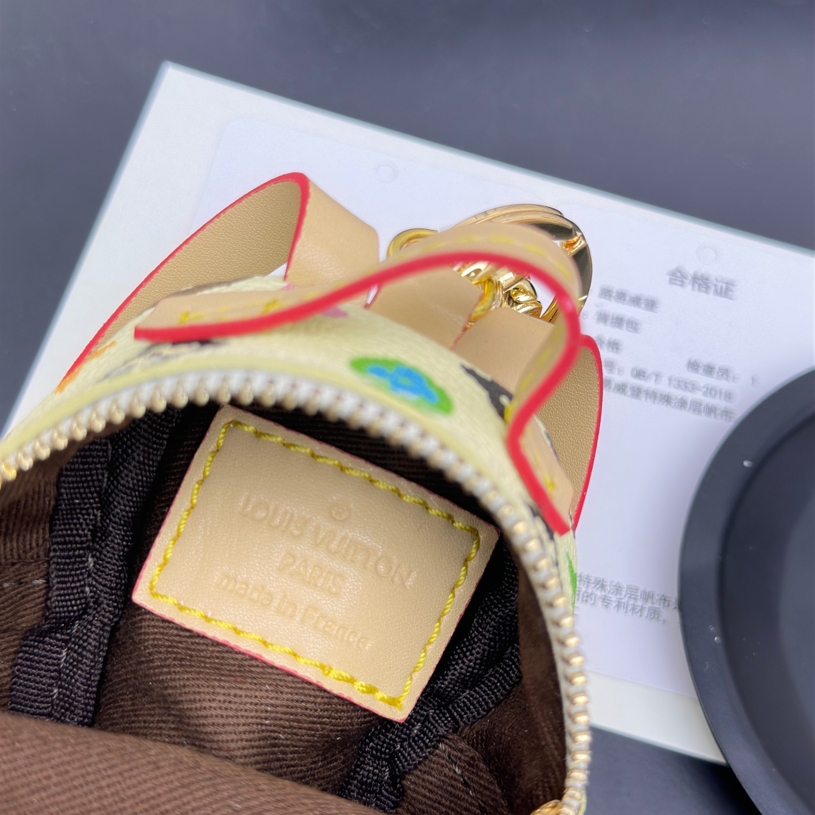 [Add One] Louis Vuitton Party Palm Springs Keychain Monogram Yellow CK 250698310