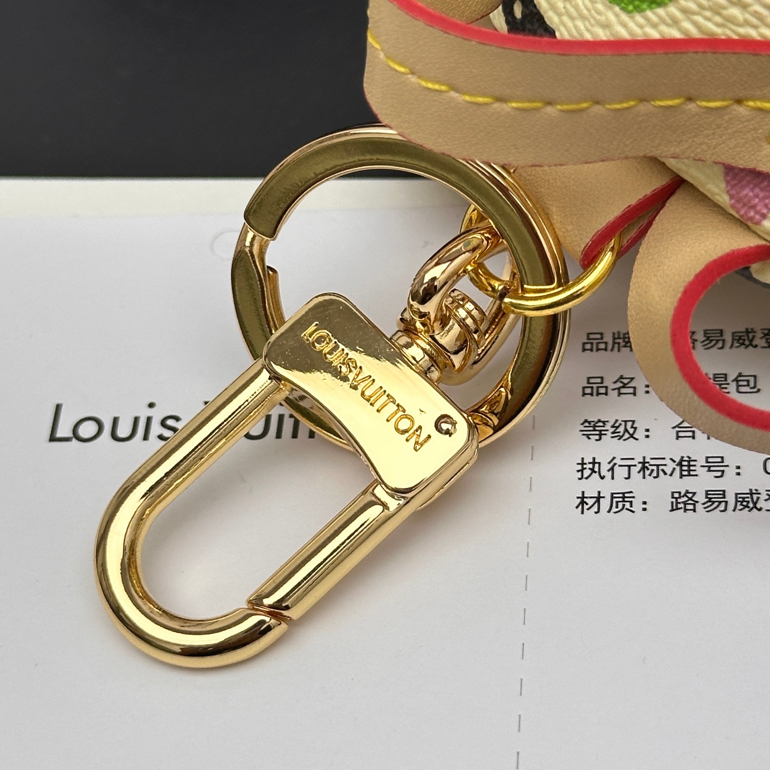 [Add One] Louis Vuitton Party Palm Springs Keychain Monogram Yellow CK 250698310