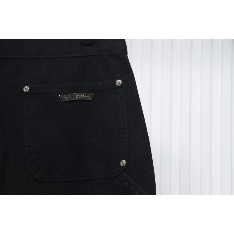 Chrome Hearts Black Leather Cross Patch Carpenter Jean CK 2702023017
