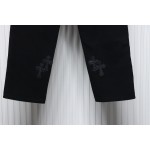 Chrome Hearts Black Leather Cross Patch Carpenter Jean CK 2702023017