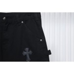 Chrome Hearts Black Leather Cross Patch Carpenter Jean CK 2702023017