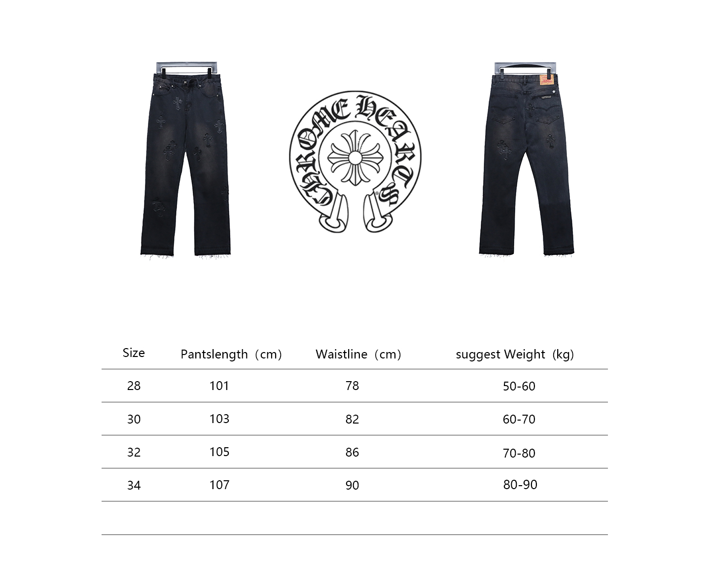 Chrome Hearts Leather Cross Black Jean CK 2402023014