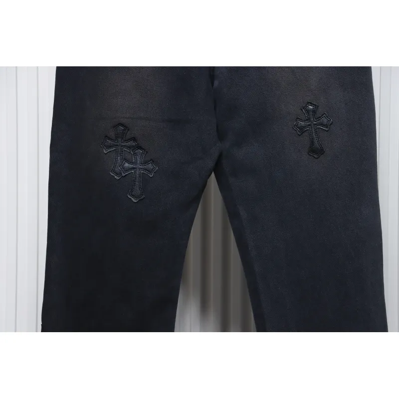 Chrome Hearts Leather Cross Black Jean CK 2402023014
