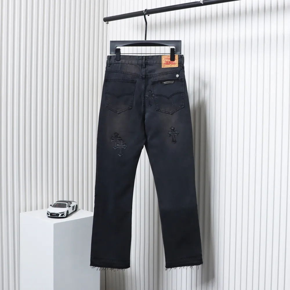 Chrome Hearts Leather Cross Black Jean CK 2402023014