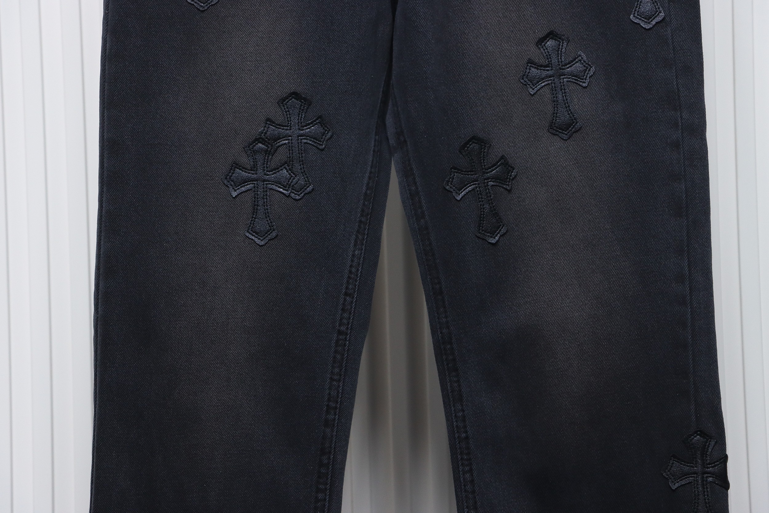 Chrome Hearts Leather Cross Black Jean CK 2402023014