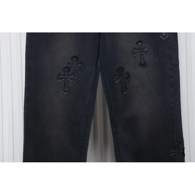Chrome Hearts Leather Cross Black Jean CK 2402023014