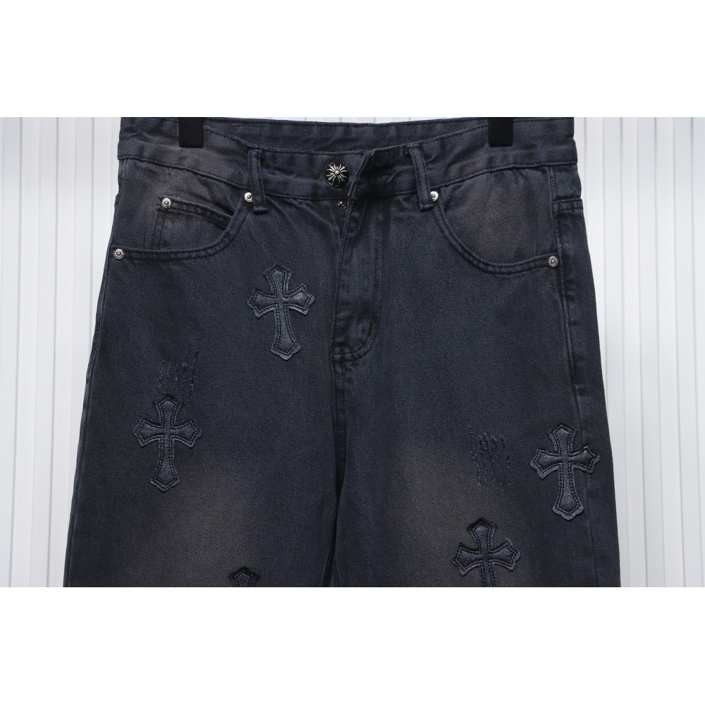Chrome Hearts Leather Cross Black Jean CK 2402023014
