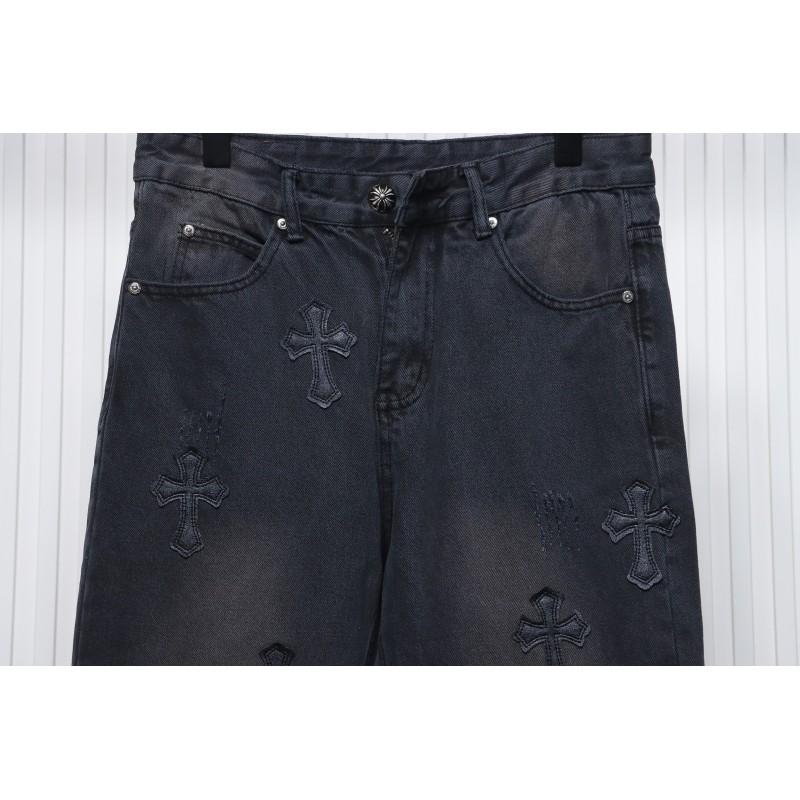 Chrome Hearts Leather Cross Black Jean CK 2402023014