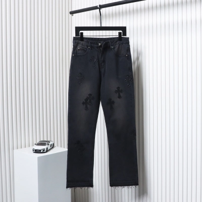 Chrome Hearts Leather Cross Black Jean CK 2402023014 01