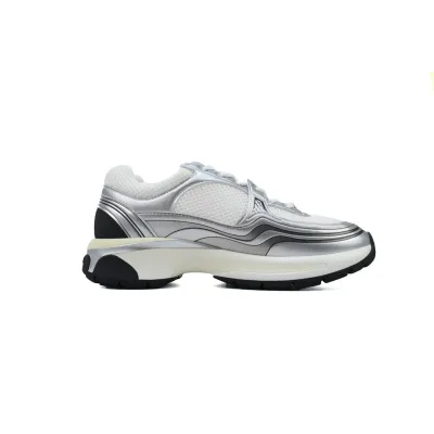 Chanel CC Logo Sneaker Black Silver 02