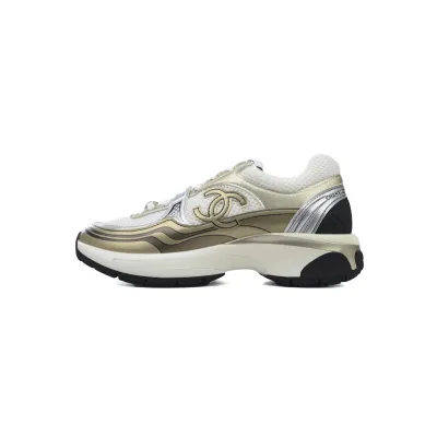 Chanel CC Logo Sneaker Khaki 01
