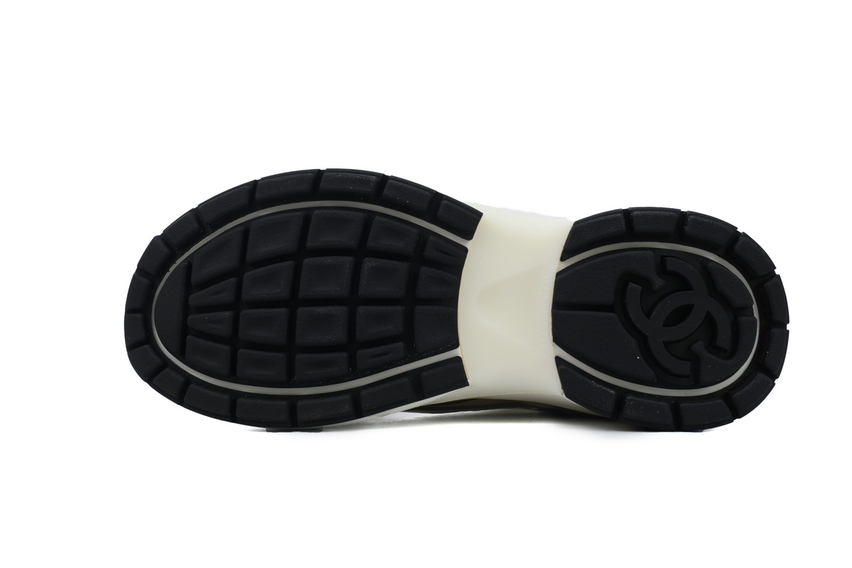 Chanel CC Logo Sneaker Khaki