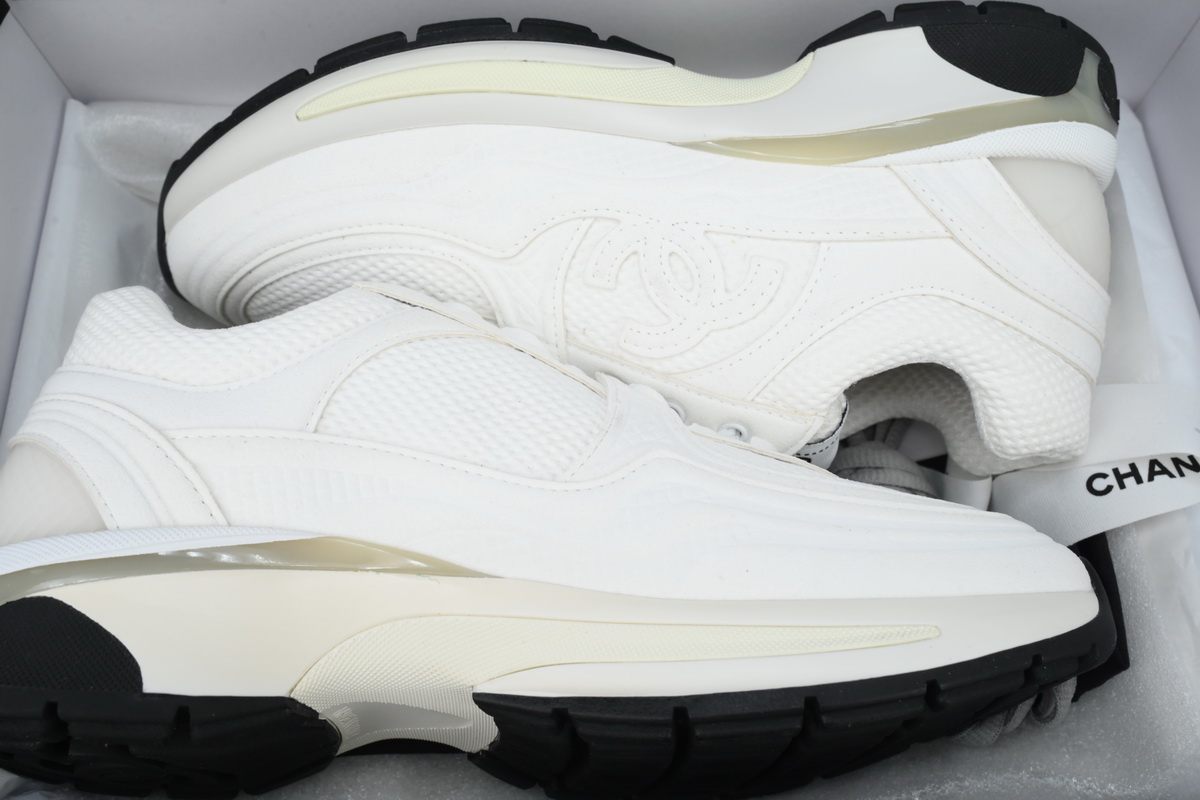 Chanel CC Logo Sneaker White