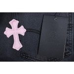 Chrome Hearts Pink Leather Cross Jean CK 2402023014