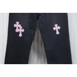 Chrome Hearts Pink Leather Cross Jean CK 2402023014
