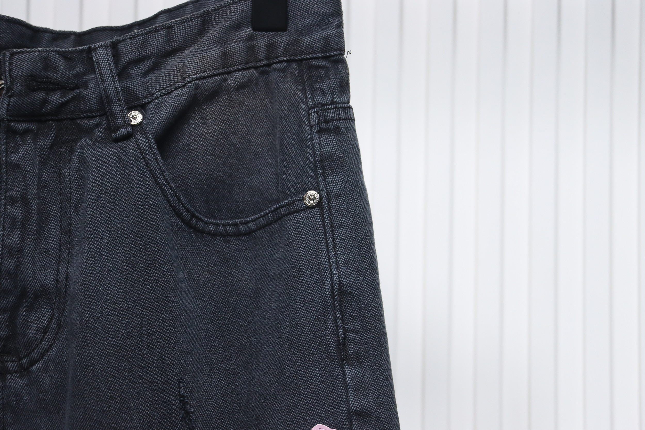 Chrome Hearts Pink Leather Cross Jean CK 2402023014