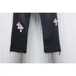 Chrome Hearts Pink Leather Cross Jean CK 2402023014