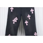 Chrome Hearts Pink Leather Cross Jean CK 2402023014