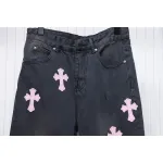 Chrome Hearts Pink Leather Cross Jean CK 2402023014