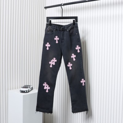 Chrome Hearts Pink Leather Cross Jean CK 2402023014 01