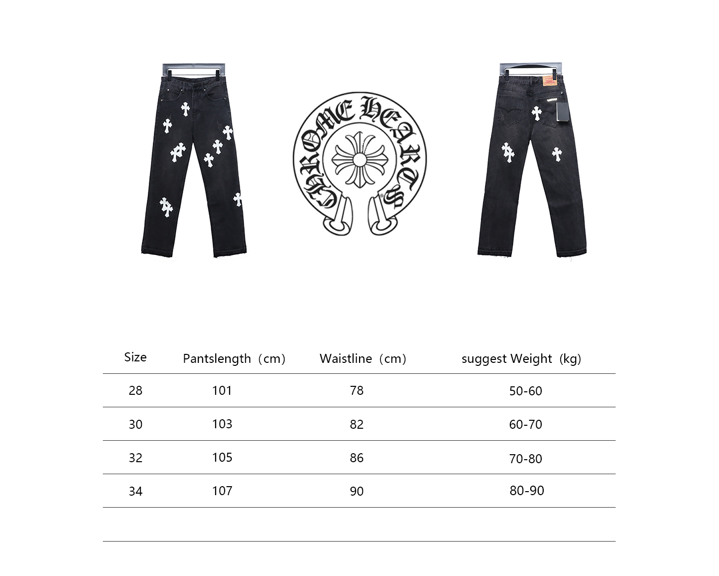 Chrome Hearts White Leather Cross Jean CK 2402023014