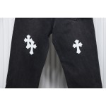 Chrome Hearts White Leather Cross Jean CK 2402023014