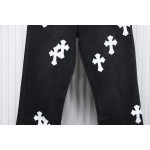 Chrome Hearts White Leather Cross Jean CK 2402023014
