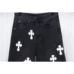 Chrome Hearts White Leather Cross Jean CK 2402023014