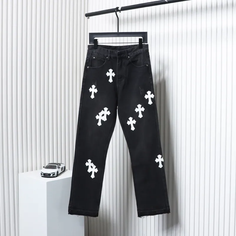 Chrome Hearts White Leather Cross Jean CK 2402023014