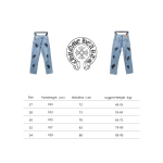 Chrome Hearts Levis Denim Jeans Black Crosses With Hardware CK WH3602024024