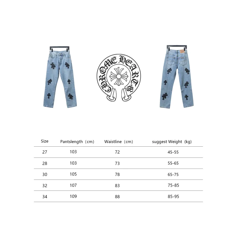 Chrome Hearts Levis Denim Jeans Black Crosses With Hardware CK WH3602024024