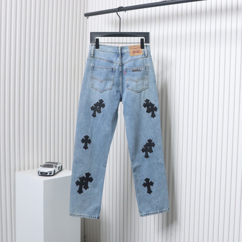 Chrome Hearts Levis Denim Jeans Black Crosses With Hardware CK WH3602024024