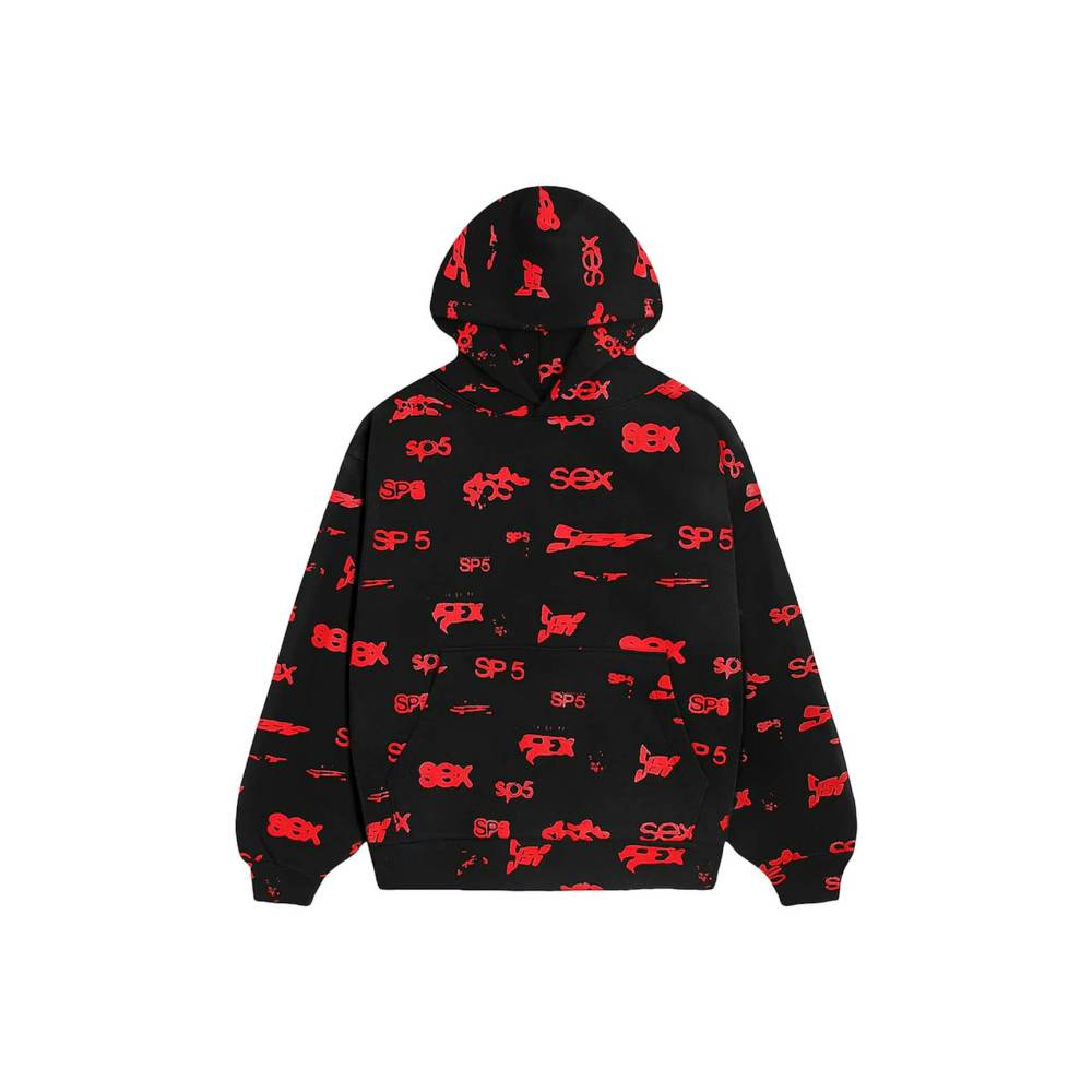 Sp5der Sex AOP Hoodie Black YZ GE959