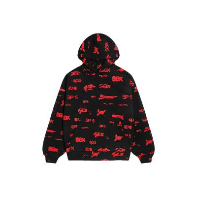 Sp5der Sex AOP Hoodie Black YZ GE959 01