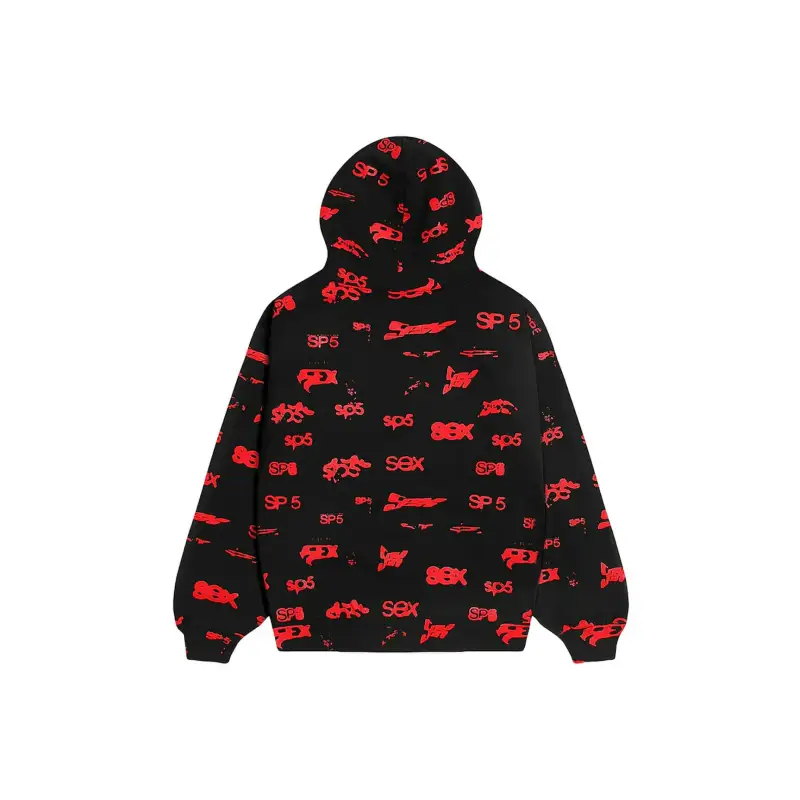 Sp5der Sex AOP Hoodie Black YZ GE959