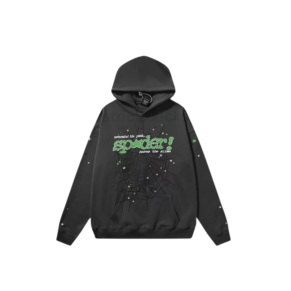 Sp5der Punk v2 Hoodie Slate Grey YZ CL