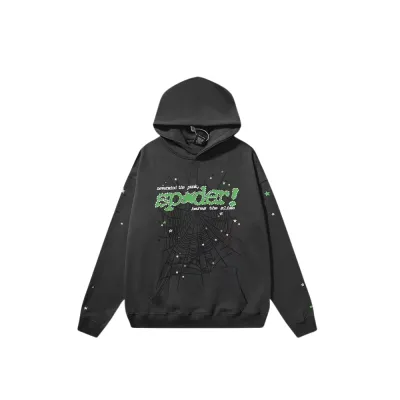 Sp5der Punk v2 Hoodie Slate Grey YZ CL 01