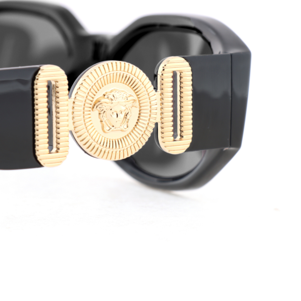 Versace Irregular Biggie Sunglasses Black/Black VE4361